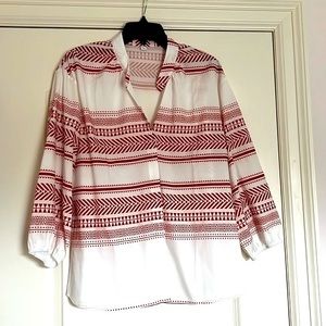 Modern Print Short Sleeve Top